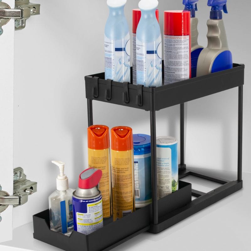 Two-tiered Spice Organizer, Under Sink Organizer, 2 Tier Bathroom