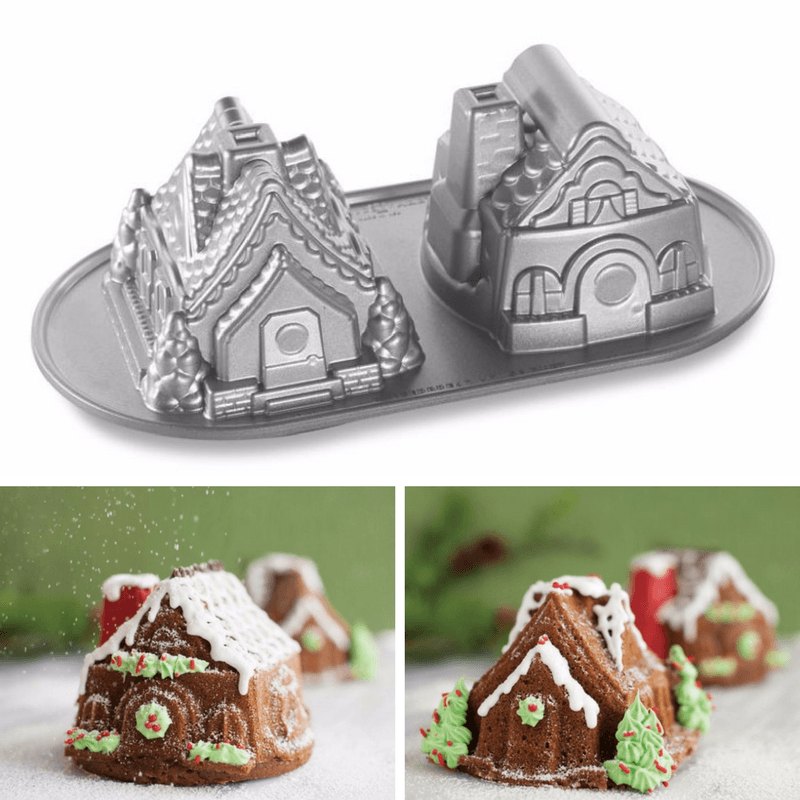 Gingerbread House Cake (Using Gingerbread House Duet Pan)
