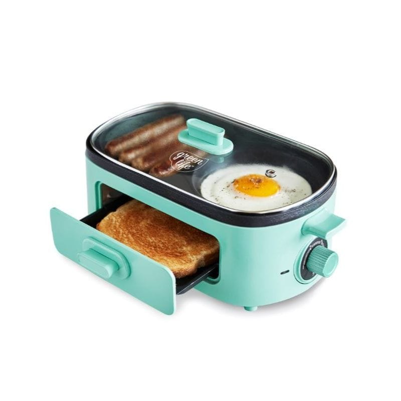 GOLKIPAR 9-Litre Family Electric Breakfast Maker 3-in-1 Portable