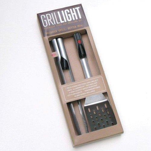 Grillight Stainless Steel LED Tongs