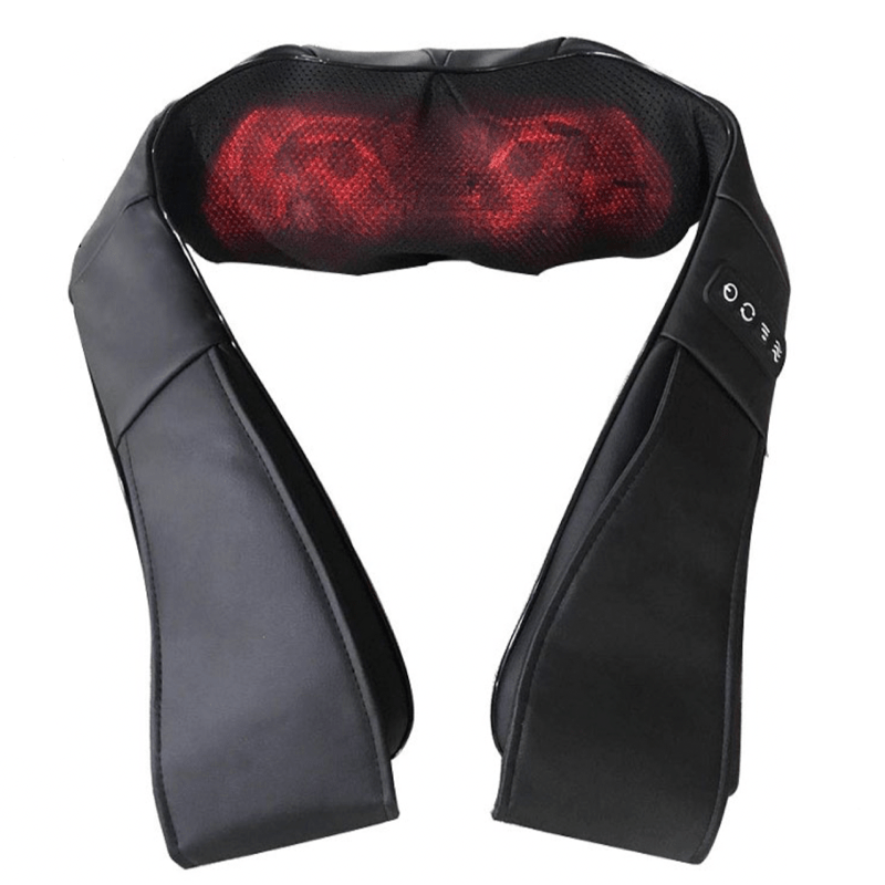 Naipo Neck and Shoulder Massager, 3D Deep Tissue Kneading Shiatsu Massager with Heat, Size: One size, Black