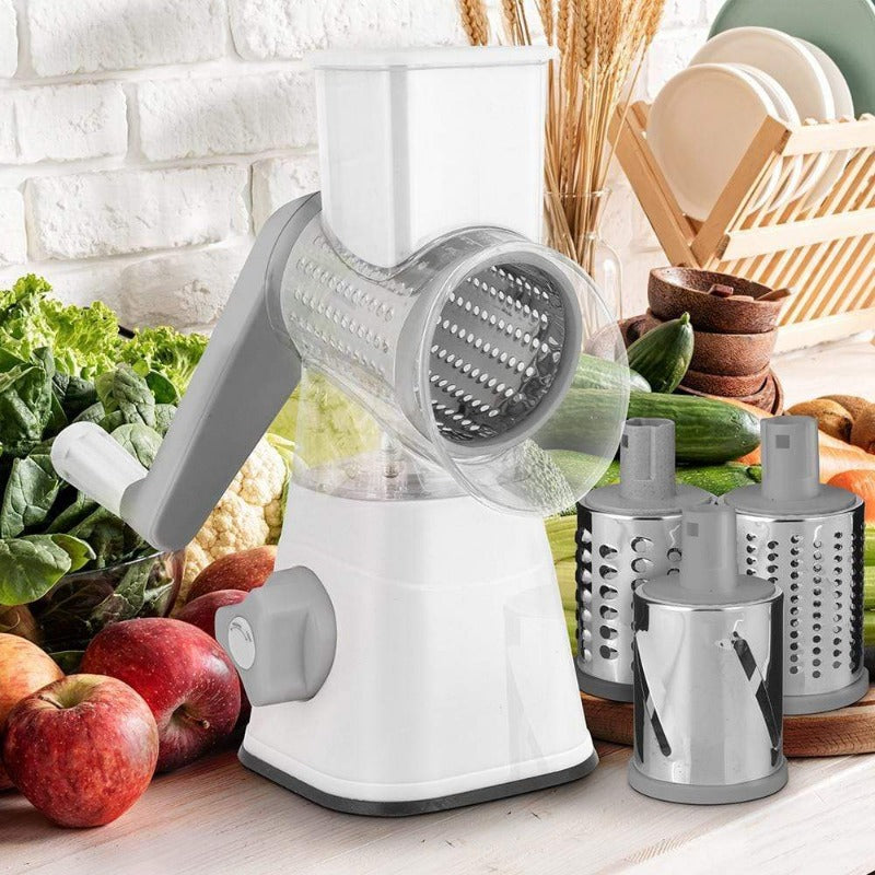 Rotary Cheese Grater -Manual Vegetable Slicer with Stainless Steel Grater  NEW