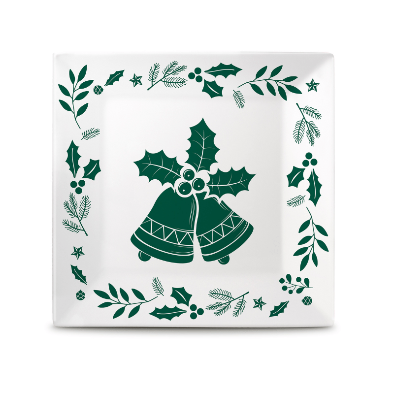 Ceramic Christmas Plates PG94081-GREEN
