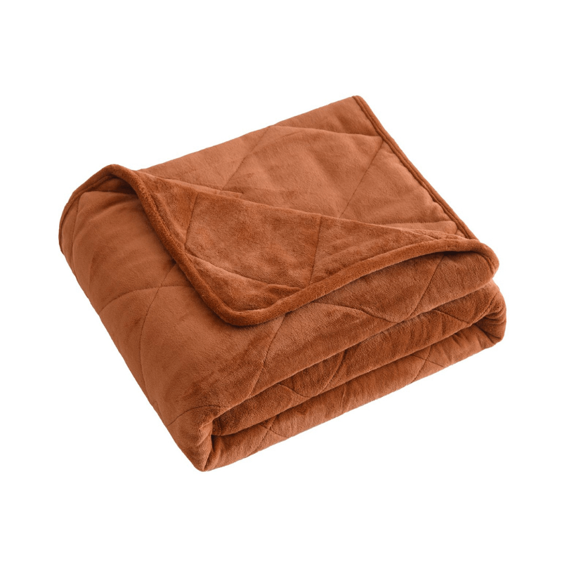 Dream Theory Machine Washable Butter Velvet weighted blanket Brown / 48"x72" WB-BUTVL-BRW15