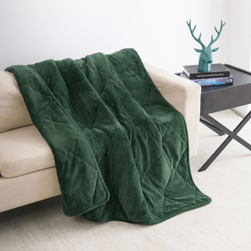 Dream Theory Machine Washable Butter Velvet weighted blanket Green / 48"x72" WB-BUTVL-GRN12