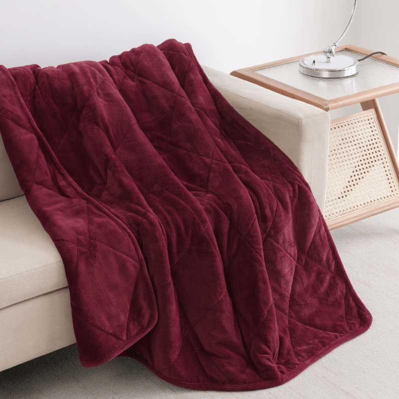 Dream Theory Machine Washable Butter Velvet weighted blanket Red / 48"x72" WB-BUTVL-RED12