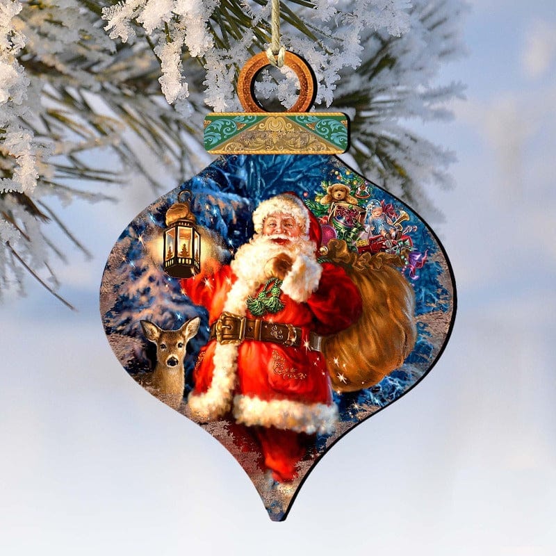 Handcrafted Woodland Santa Ornament by Dona Gelsinger 8031051-1105