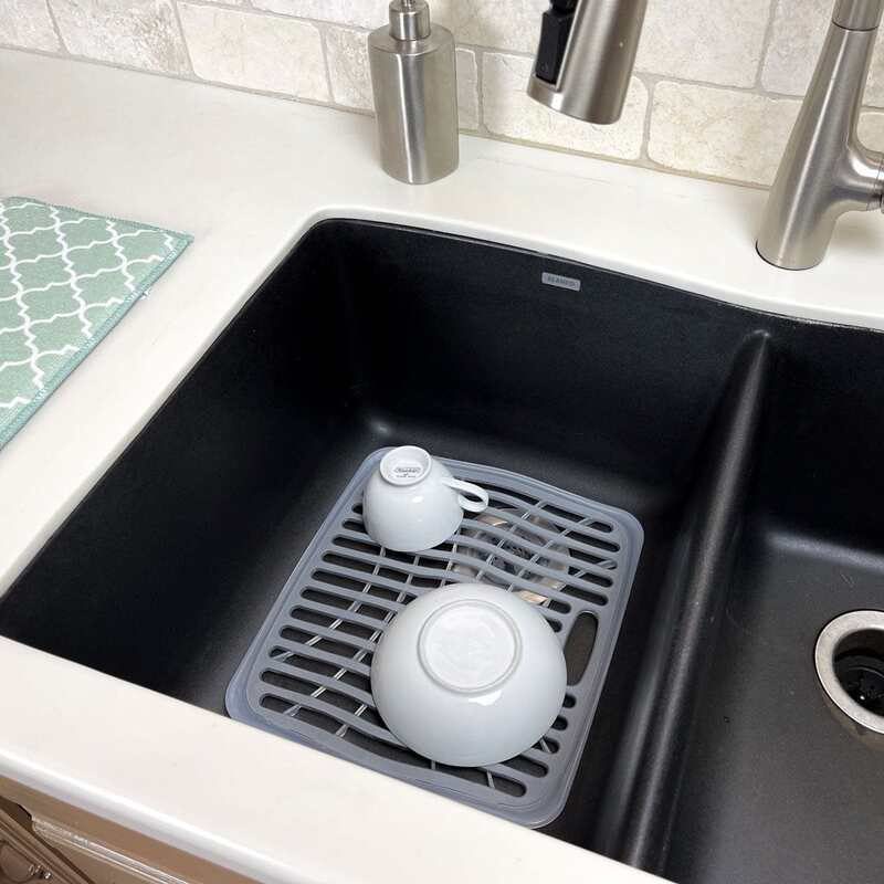 Kitchen Sink Protector Mat Non-Slip Quick Drain Pad