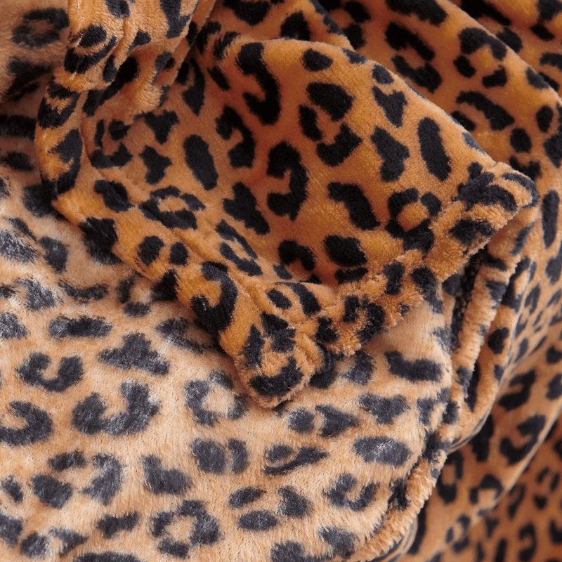 Leopard Print Velvet Throw VELTH-LEO