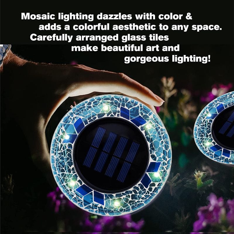 Set of 8 Bell+Howell Mosaic Disk Lights