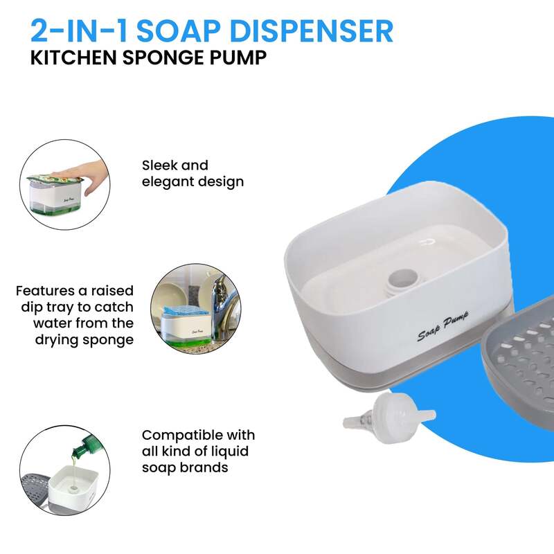 Soap Dispenser & Sponge Holder for Kitchen A678512