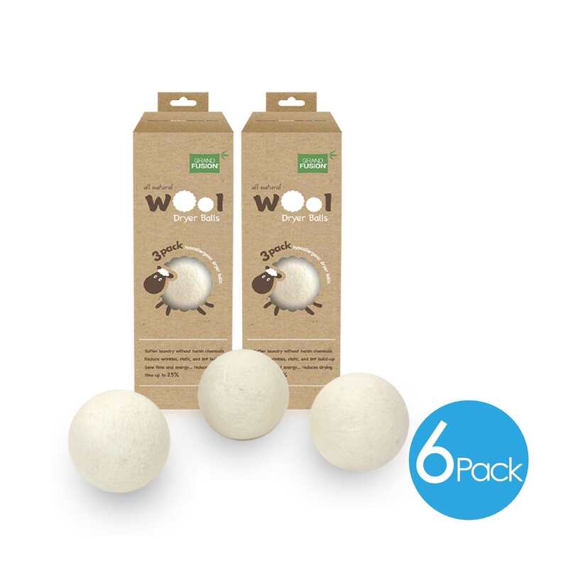 The Ultimate Set of Laundry Softener Wool Dryer Balls 6 Pack A280442-6
