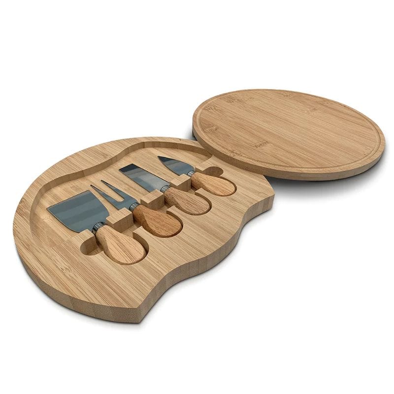 10" Bamboo Cheese Board with Knife Set PG94095