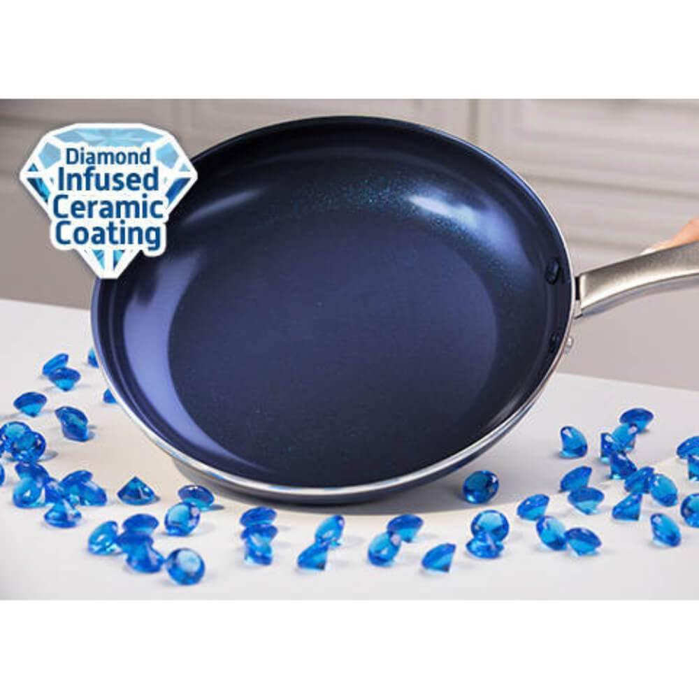 Blue Diamond 10-Piece Aluminum Ceramic Nonstick Cookware Set in