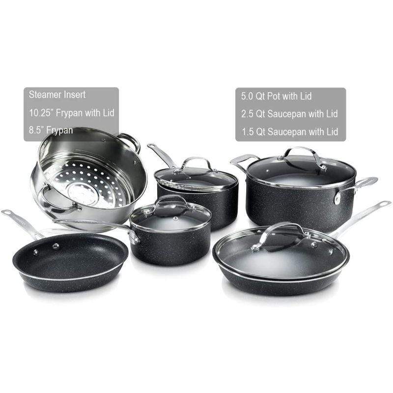 Granite Stone Pots and Pans Set, 10 Piece Complete Cookware Set