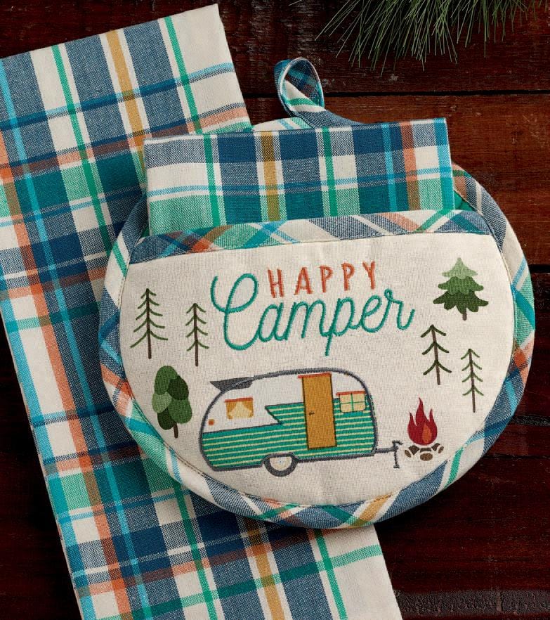 2 Piece Happy Camper Towel and Potholder Set 750309
