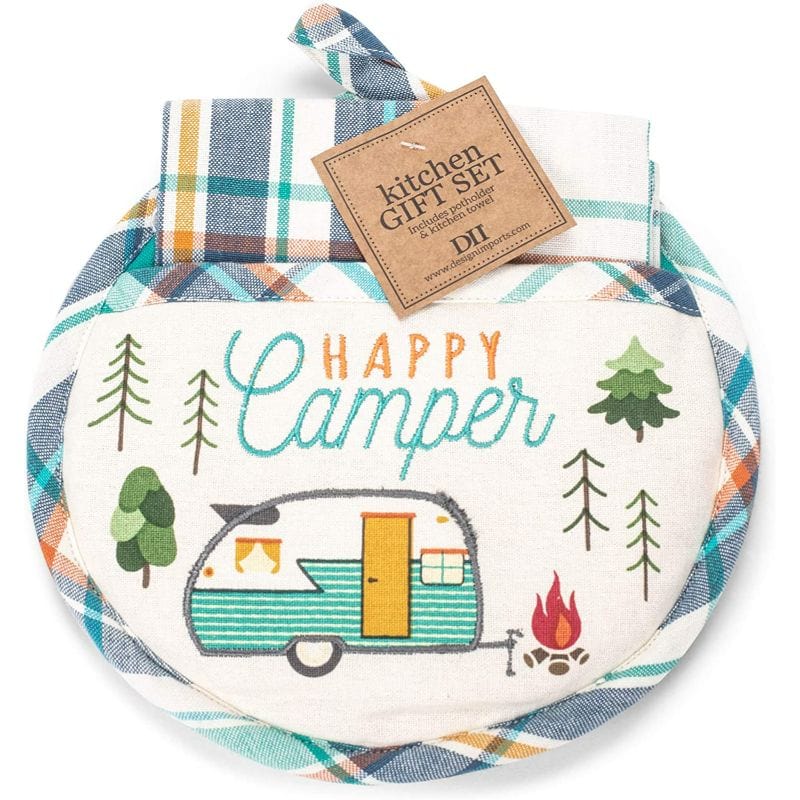 2 Piece Happy Camper Towel and Potholder Set 750309