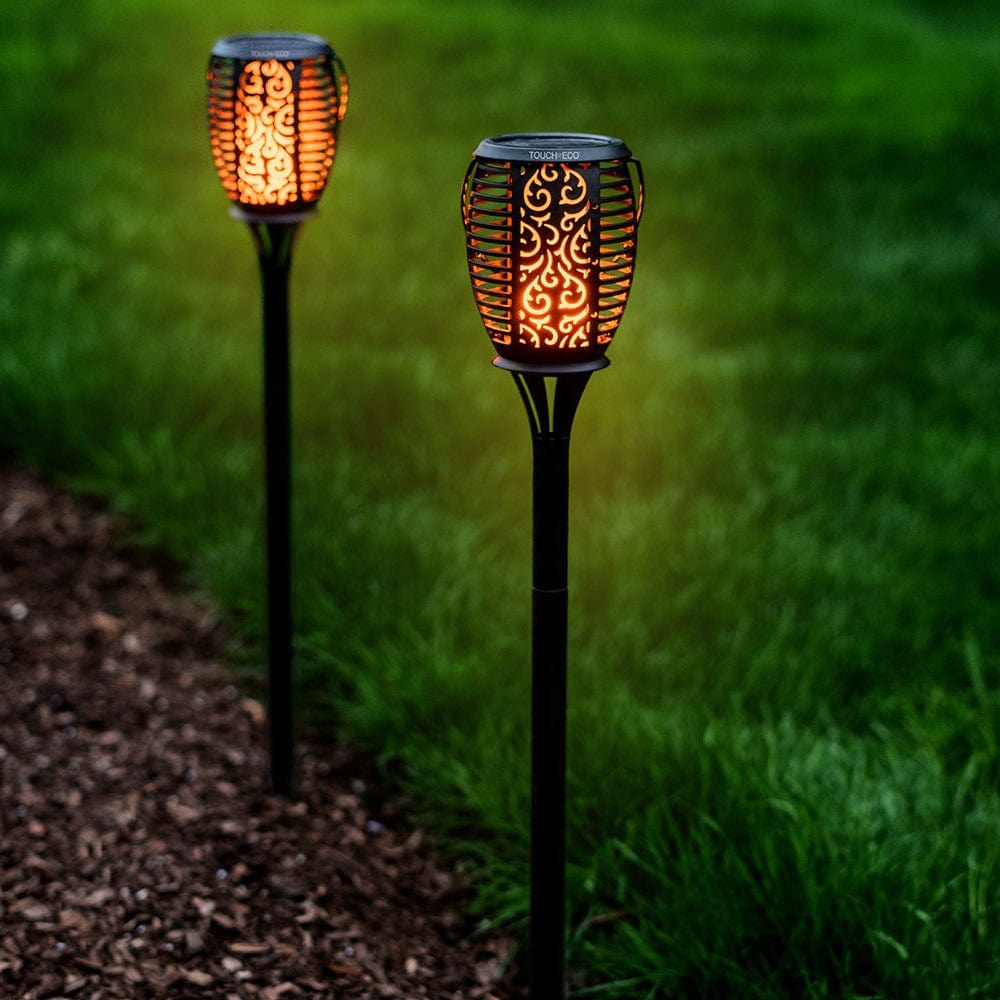 2 Piece Solar LED Flickering 26" Torch Stake Lights TOE305-2