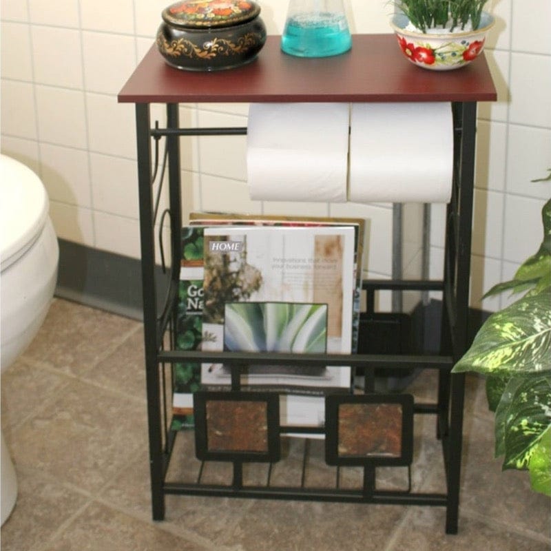 Bathroom Storage Table with Decorative Square Tiles 5300