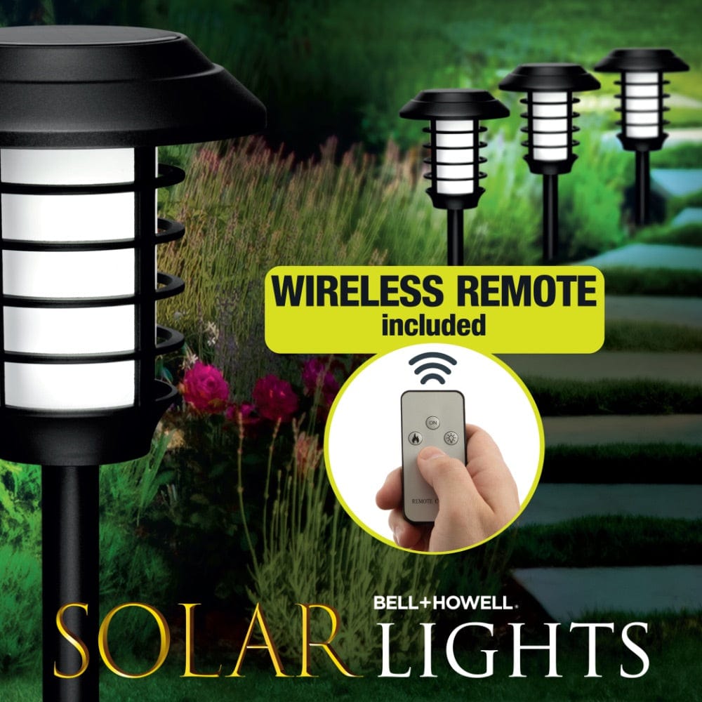 Bell+Howell 4 Pack Solar Pathway Lights with Remote EM7834