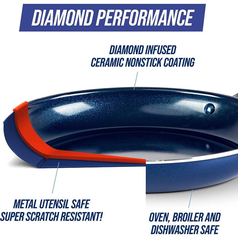 Blue Diamond Ceramic Non-Stick Fry Pans