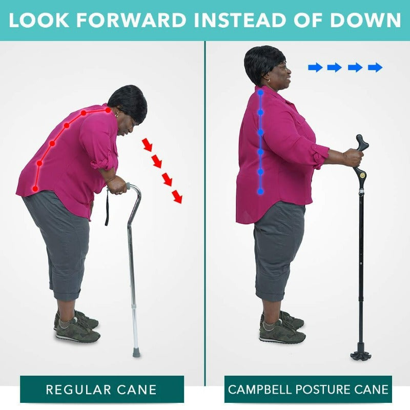 Campbell Foldable Walking Posture Cane CC-1001