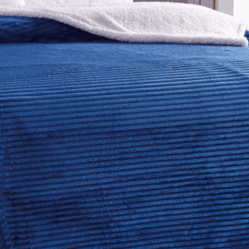 Corduroy Sherpa Reversible Oversized Bedding Blanket