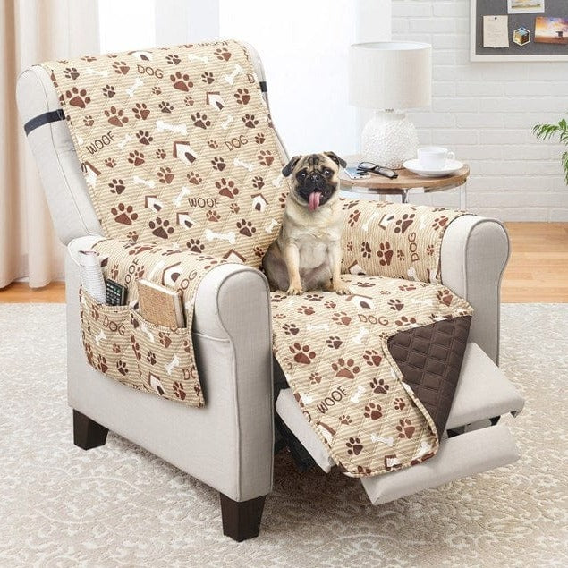 Extra Large Quilted Recliner Protector With Pockets Woof Pet 703001