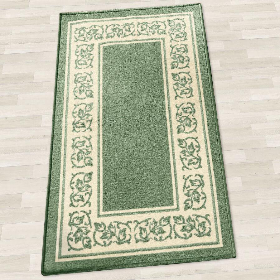 Floral Border Area Rugs 20"x 59" / Green FLO-20X59-GN