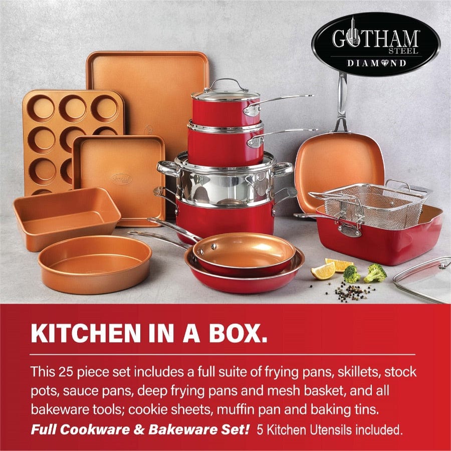 Gotham Steel 25 Piece Cookware and Bakeware Set EM8326