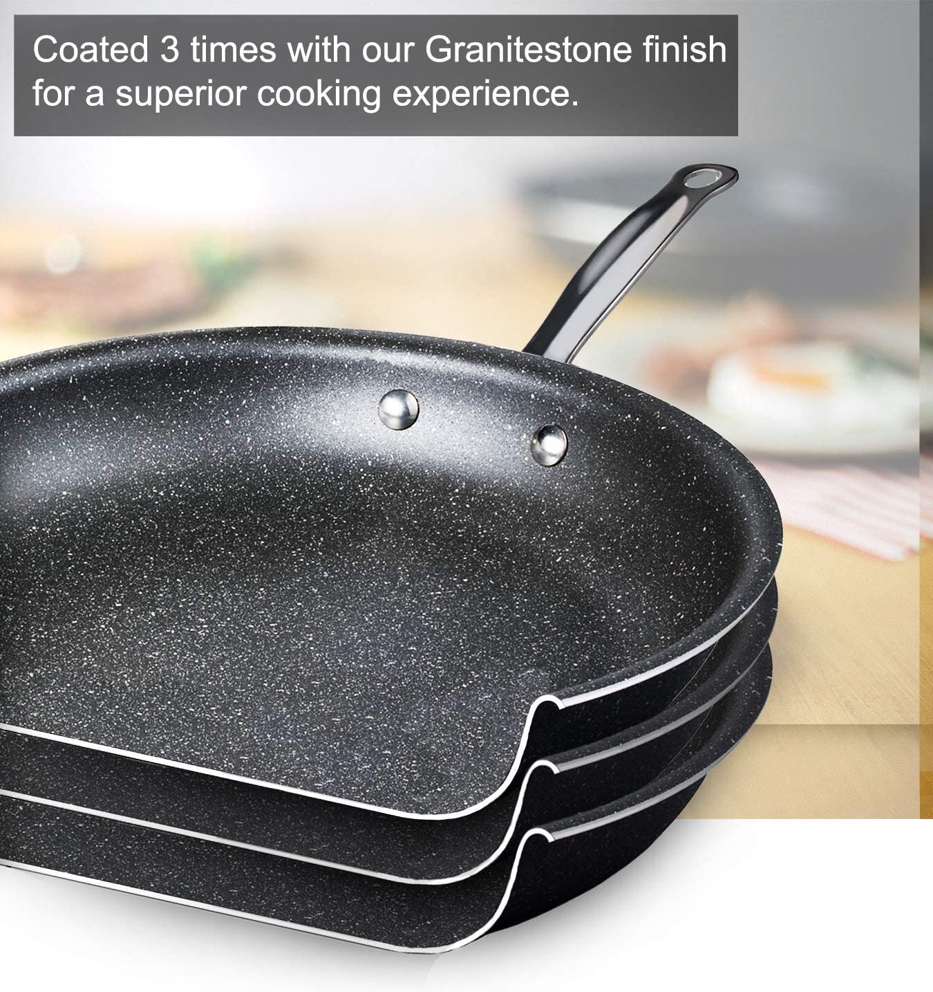 GraniteStone Mineral Enforced Non-Stick Frying Pans