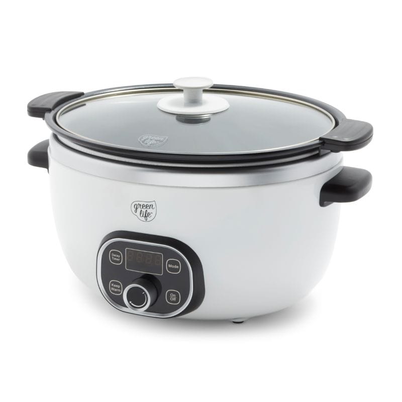GreenLife 6QT Slow Cooker White CC004774-001