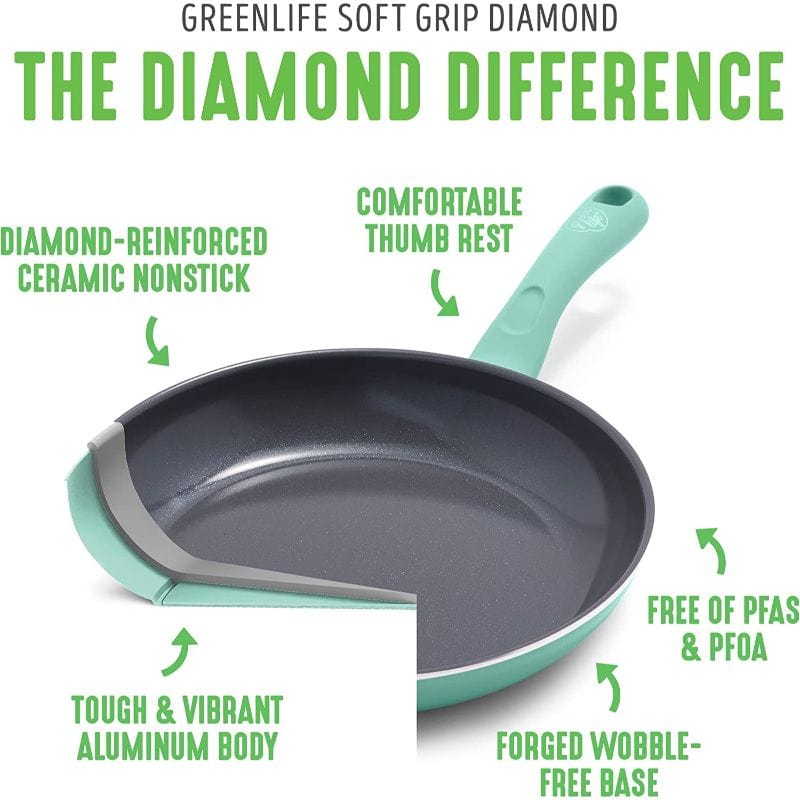 GreenLife Diamond 2.5 Quart Sauce Pan with Lid CC002346-001