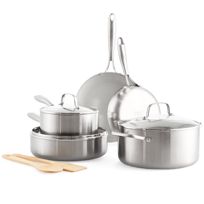 GreenLife Stainless Steel PRO 10pc Set - 3-Ply SS CC005551-001