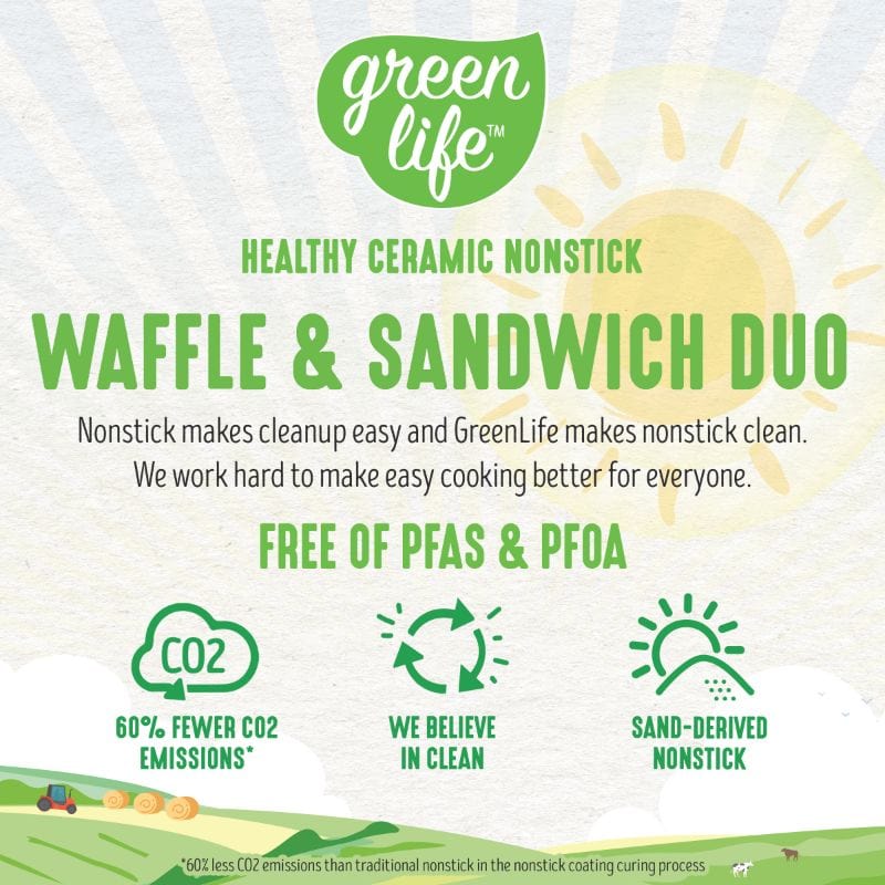 GreenLife Waffle & Sandwich Duo