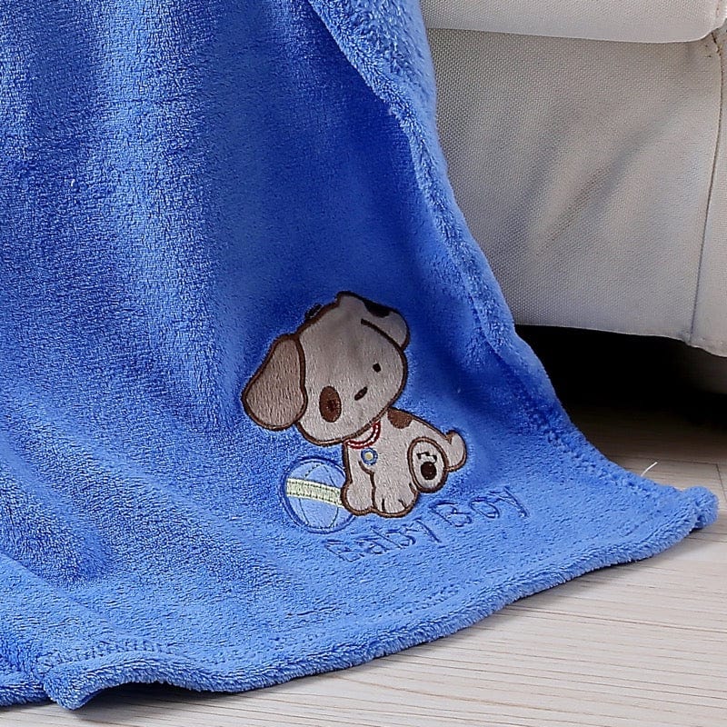 Hypoallergenic Embroidered Microplush Baby Blankets