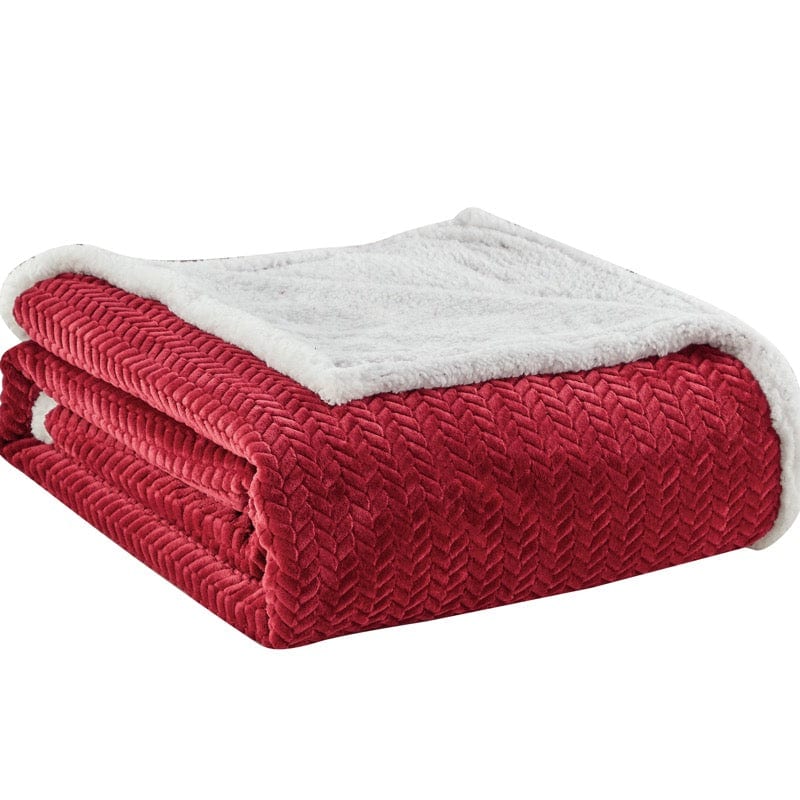 Jacquard Sherpa Oversized Bedding and Blanket
