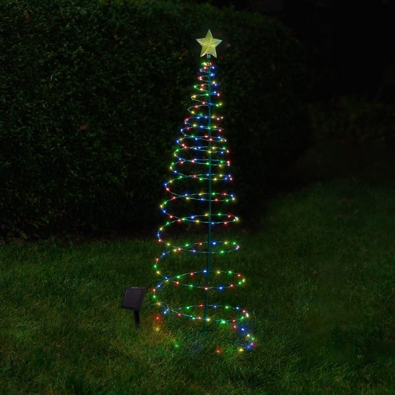 Merrylite Solar LED Metal Christmas Tree Decoration Multicolor / 4 Ft / Single Pack TOE272