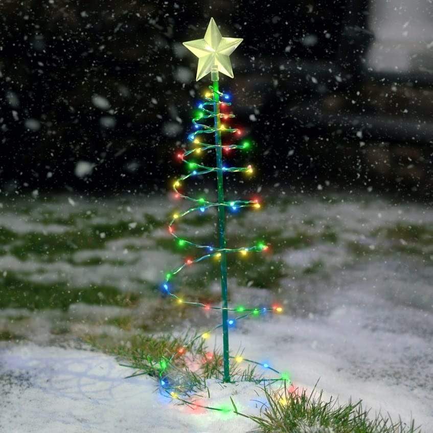 Merrylite Solar LED Metal Christmas Tree Decoration Multicolor TOE271