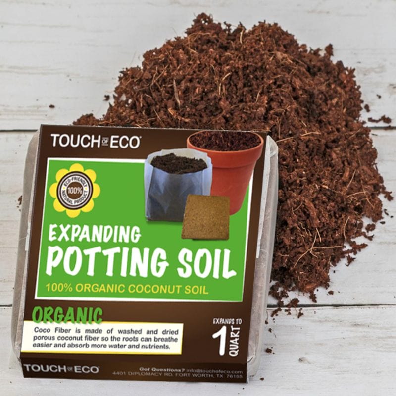 Natural & Organic Coco Fiber Expanding Soil for Planting - 4 Pack