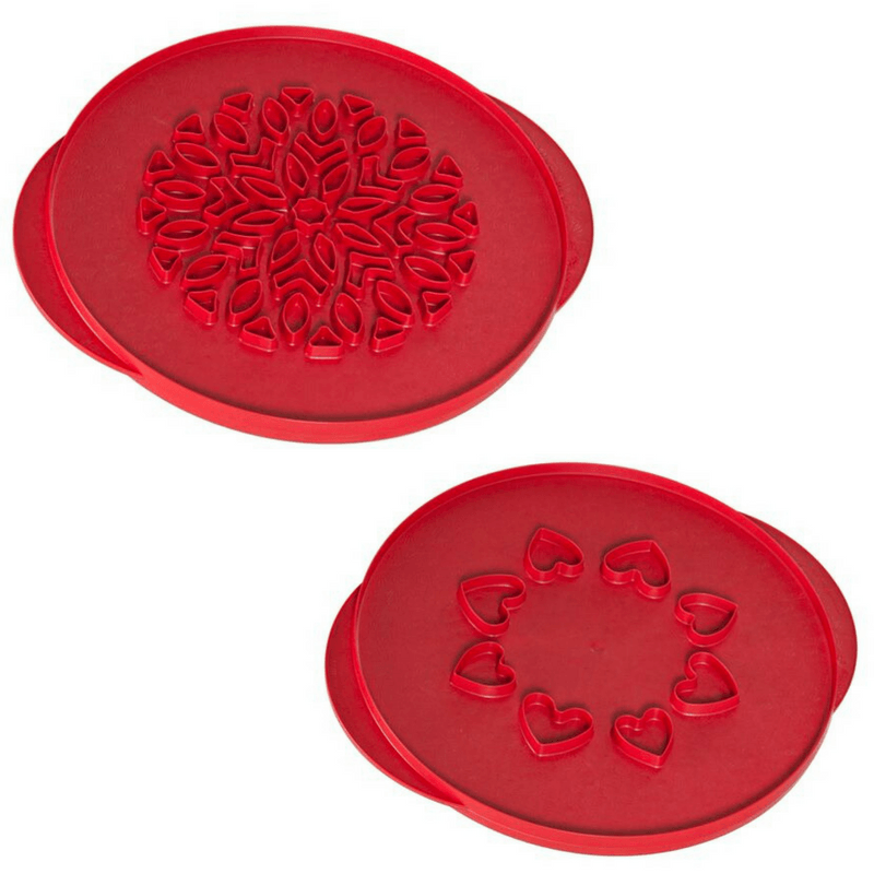 NordicWare Lattice And Hearts Double Sided Pie Top Cutter 04010M