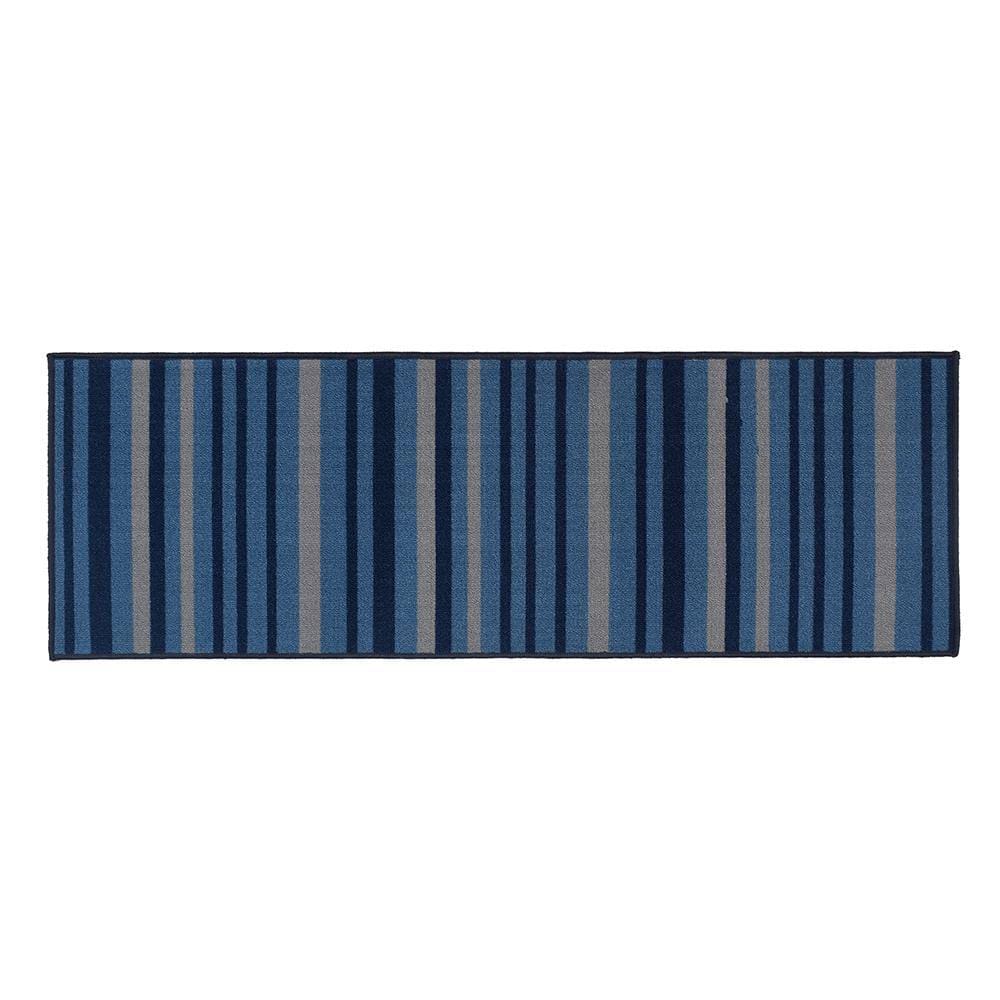 Nouveau Stripe Area Rugs 20"x 59" / Blue NOU-20X59-BL