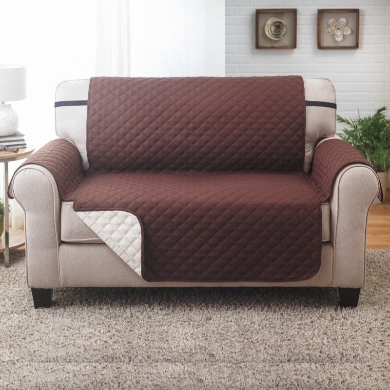 Quilted Loveseat Furniture Protectors Chocolate 700147