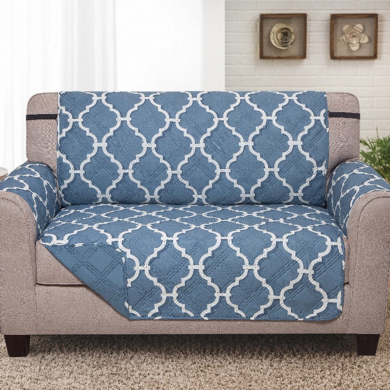 Quilted Loveseat Furniture Protectors Odyssey Slate Blue 704930