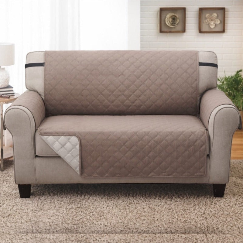 Quilted Loveseat Furniture Protectors Taupe 704244