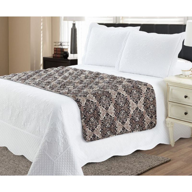 Reversible Stitched Bed Protector - French Damask Full/Queen 704572