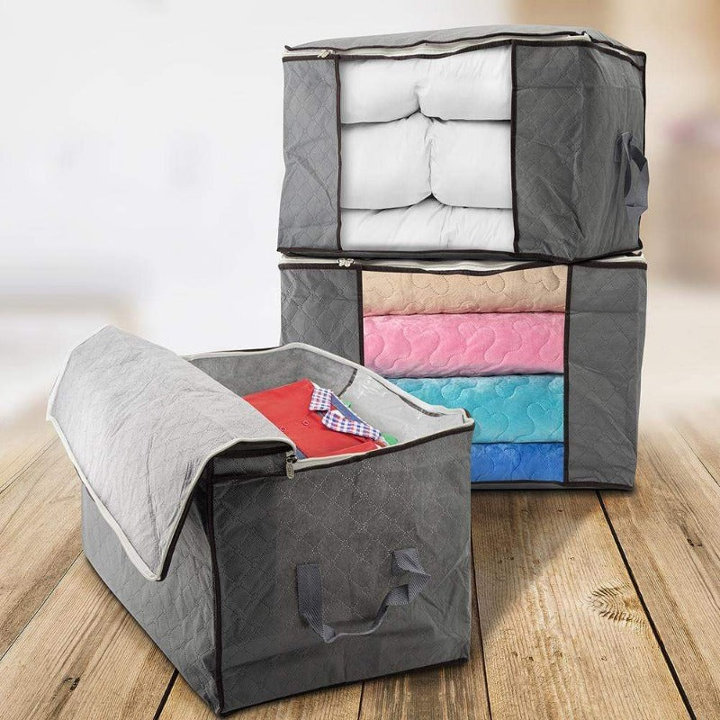 Set of 3 Large Capacity Fabric Storage Organizer Bags PG93999
