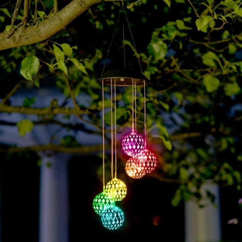 Solar Color Changing LED Mobile Wind Chime-Globe TOE376