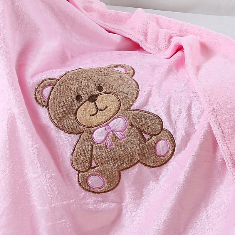 Teddy Bear Hypoallergenic Microplush Baby Blanket