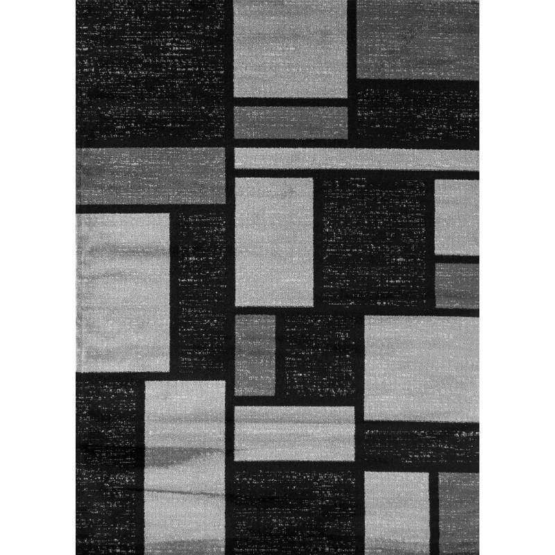 Toscana Geometric Grey Contemporary Area Rugs 2' x 3' 308 Grey  2 x 3